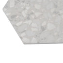 Tundra Snow Terrazzo Hex Porcelain Tile | Tile Club