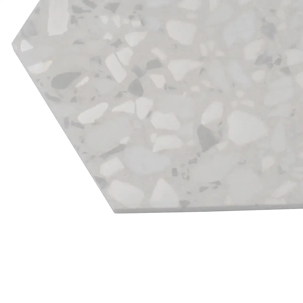 Tundra Snow Terrazzo Hex Porcelain Tile for floors, walls