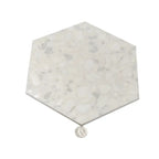 Tundra Snow Terrazzo Hex Porcelain Tile | Tile Club