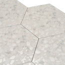 Tundra Snow Terrazzo Hex Porcelain Tile | Tile Club