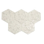 Tundra Snow Terrazzo Hex Porcelain Tile | Tile Club