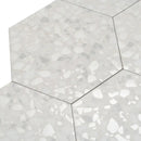 Tundra Snow Terrazzo Hex Porcelain Tile | Tile Club