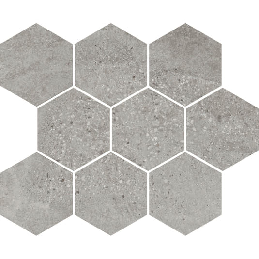 Campbell Gray Hexagon 10x12 | Tile Club
