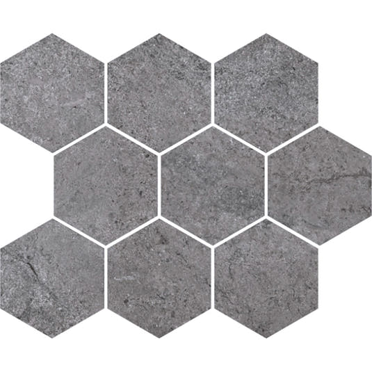 Campbell Dark Gray Hexagon 10x12 | Tile Club
