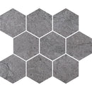 Campbell Dark Gray Hexagon 10x12 | Tile Club