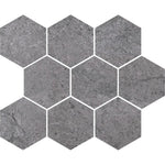 Campbell Dark Gray Hexagon 10x12 | Tile Club
