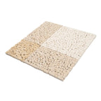 Beige and White Gingham Micro Mosaic Marble Tile | Tile Club