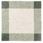 Green and White Gingham Micro Mosaic Marble Tile | Tile Club