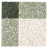 Green and White Gingham Micro Mosaic Marble Tile