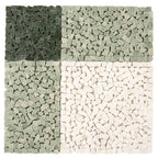 Green and White Gingham Micro Mosaic Marble Tile | Tile Club