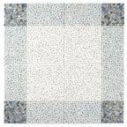 Blue and White Gingham Micro Mosaic Marble Tile | Tile Club