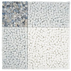 Blue and White Gingham Micro Mosaic Marble Tile | Tile Club