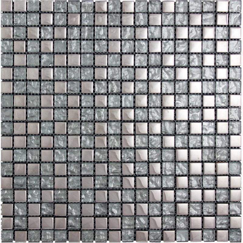 Breeze Silver Glass Mosaic Tile Sample