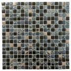 Breeze Gray Glass & Metal Mosaic Tile | Tile Club