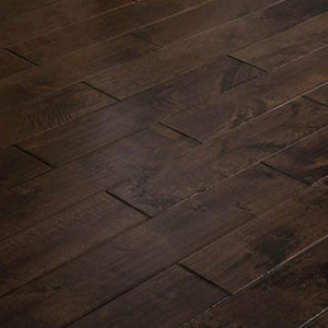 Hand Scraped Dark Brown Maple Solid Wood Sample