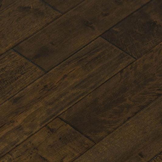 Hand Scraped Mahogany Brown Maple Solid Wood | Tile Club