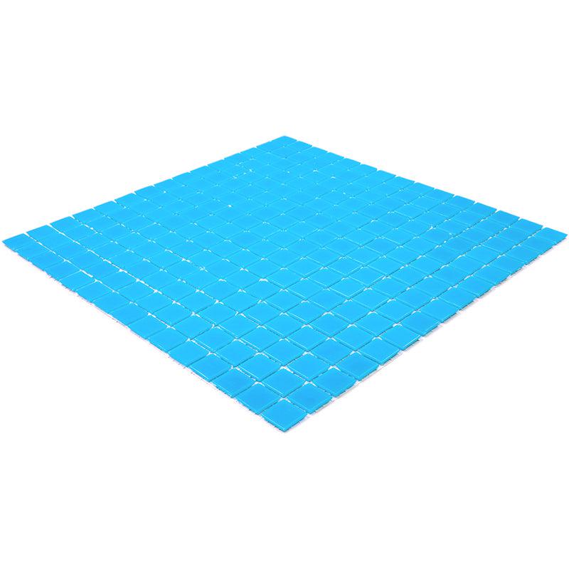 Hawaiian Blue Squares Glass Pool Tile | Tile Club