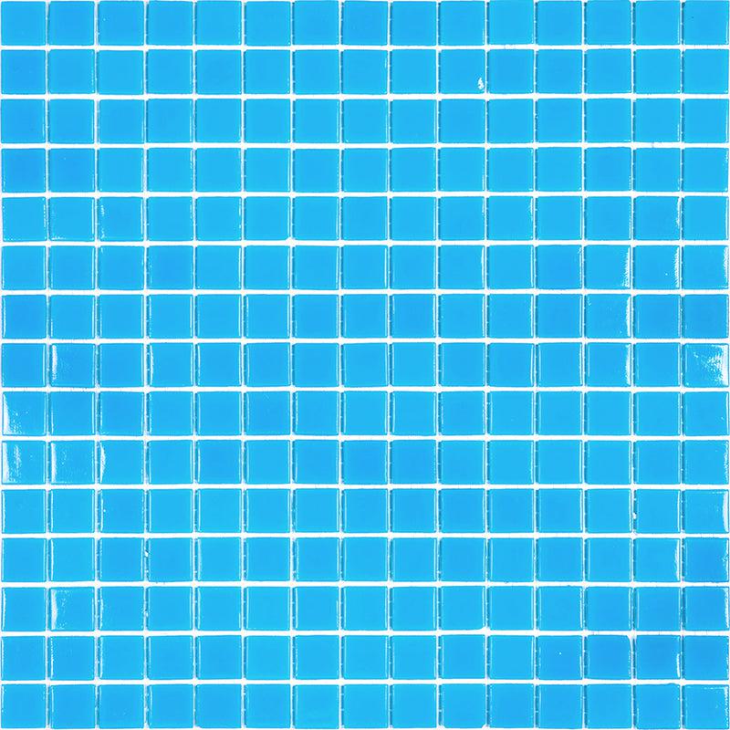 Hawaiian Blue Squares Glass Pool Tile Sample