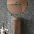 Hoover Graphite Marble 10x12 Porcelain Hexagon Mosaic Tile Bathroom Wall