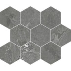Hoover Graphite Marble 10x12 Porcelain Hexagon Mosaic Tile
