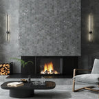 Hoover Graphite Marble 10x12 Porcelain Hexagon Mosaic Tile | Tile Club