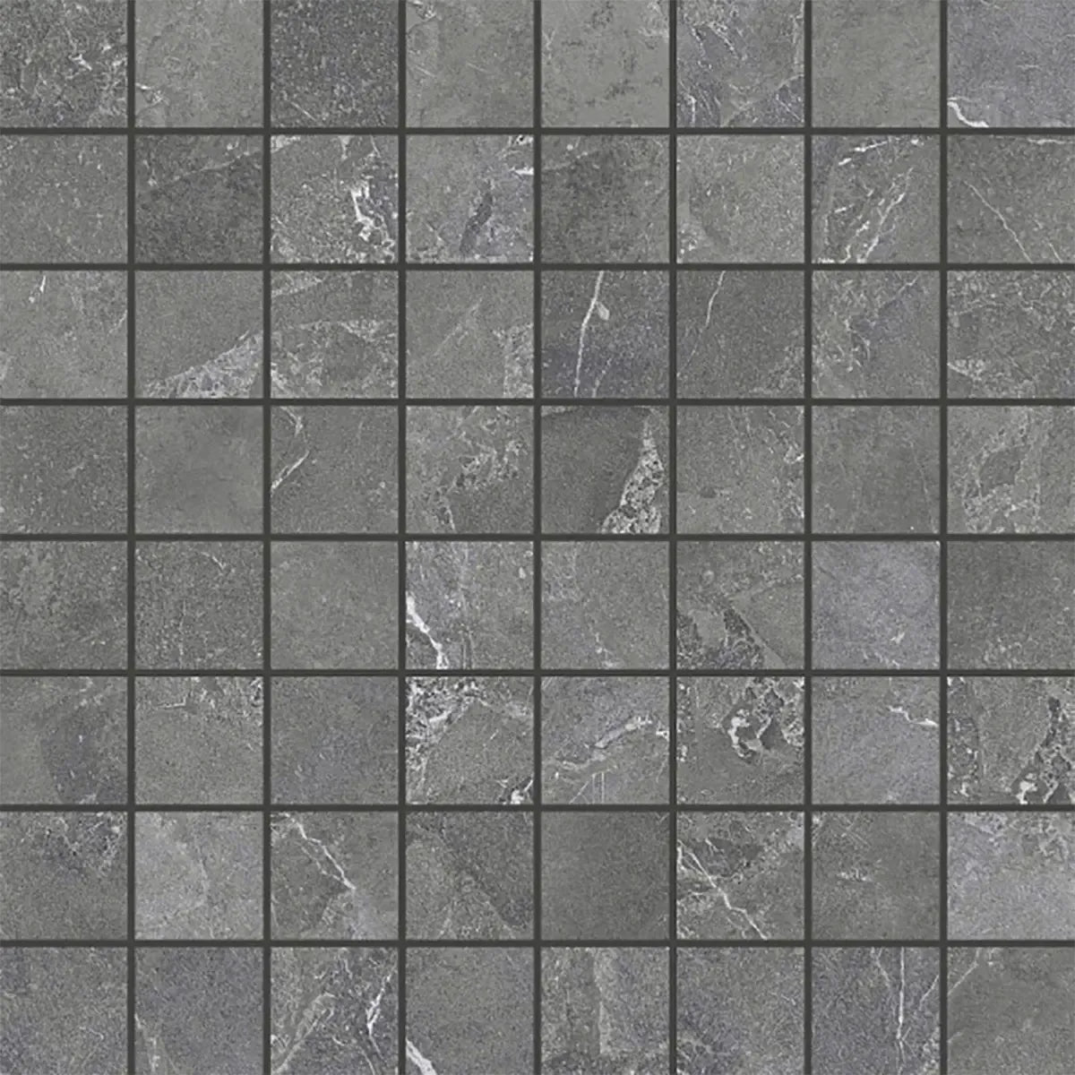 Hoover Graphite Marble 12x12 Porcelain Mosaic Tile | Tile Club