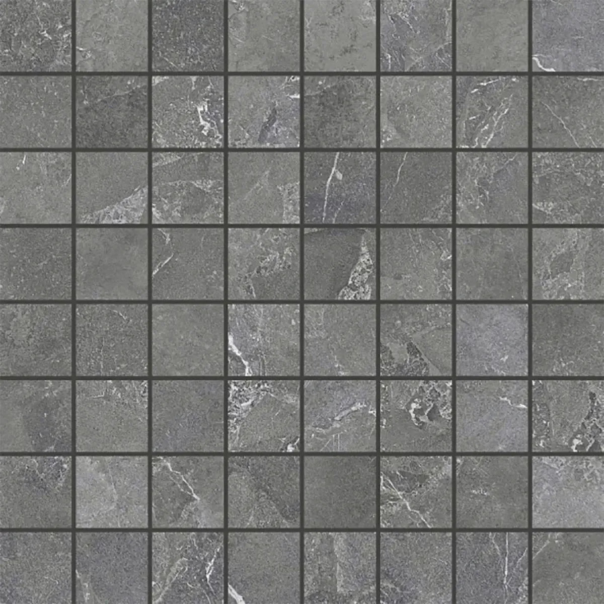 Hoover Graphite Marble 12x12 Porcelain Mosaic Tile Sample