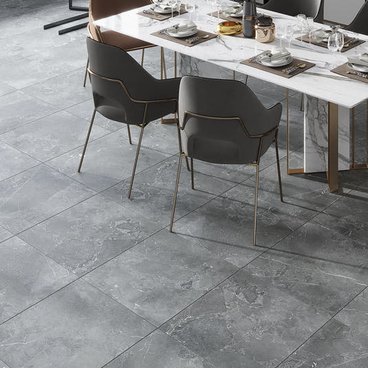 Hoover Graphite Marble 24x24 Porcelain Tile Commercial Flooring