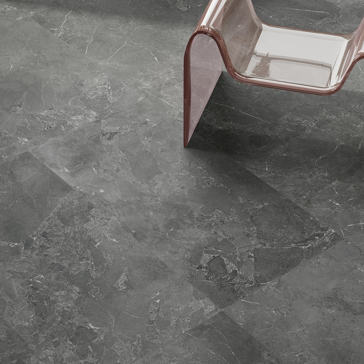 Hoover Graphite Marble 24x48 Porcelain Tile Flooring