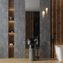 Hoover Graphite Marble 4x12 Porcelain Tile Accent Wall