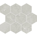 Hoover Gray Marble 10x12 Porcelain Hexagon Mosaic Tile