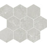 Hoover Gray Marble 10x12 Porcelain Hexagon Mosaic Tile Sample