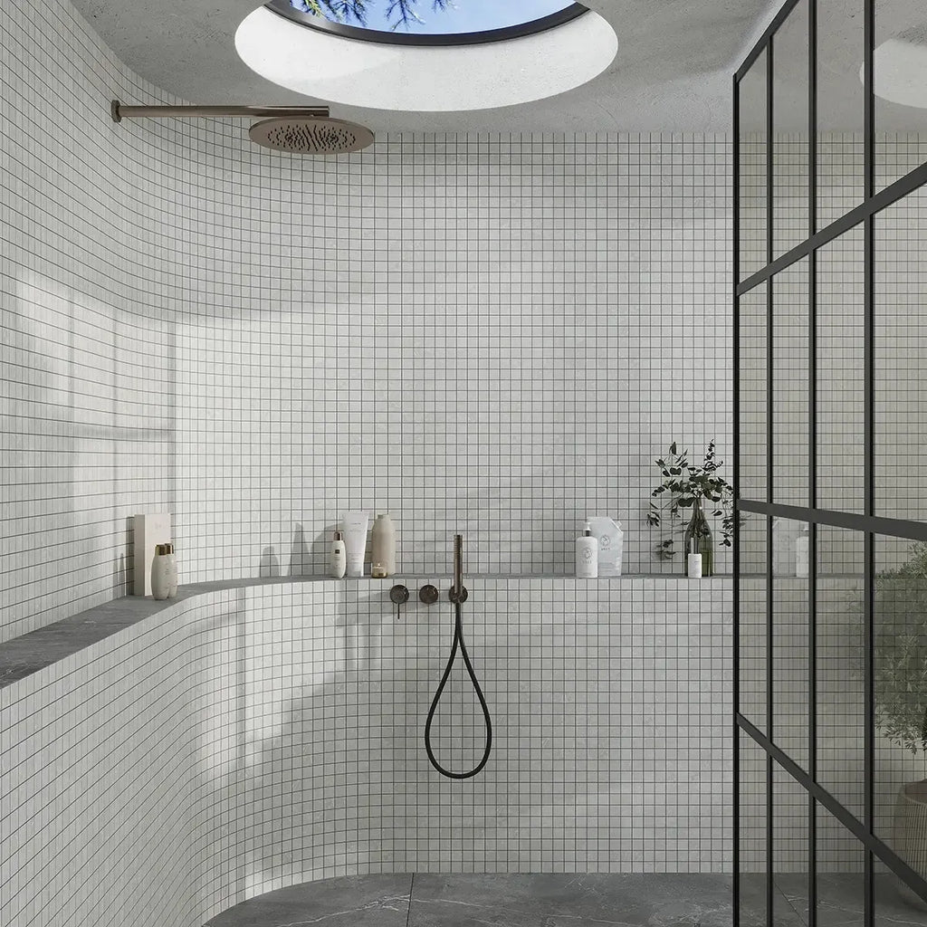 Hoover Gray Marble 12x12 Porcelain Mosaic Tile | Tile Club