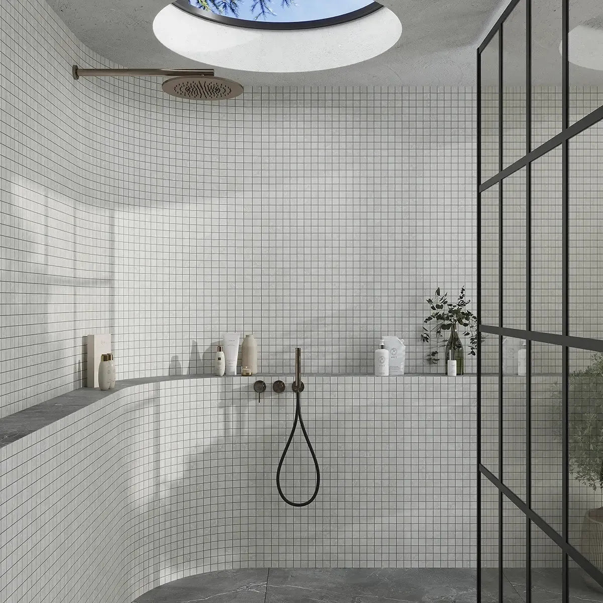 Hoover Gray Marble 12x12 Porcelain Mosaic Tile | Tile Club