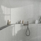 Hoover Gray Marble 12x12 Porcelain Mosaic Tile Shower Wall