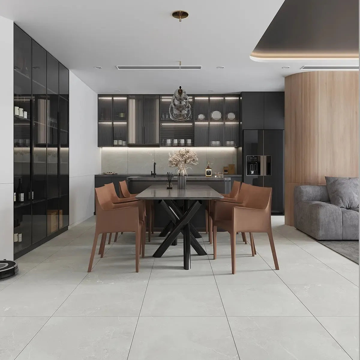 Hoover Gray Marble 24x24 Porcelain Tile | Tile Club