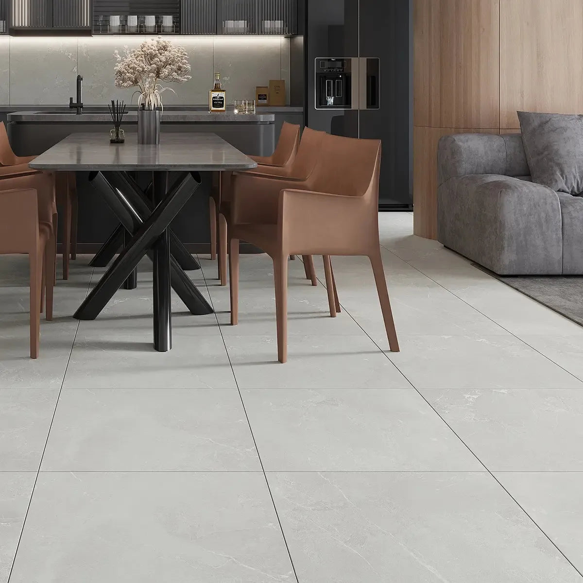 Hoover Gray Marble 24x24 Porcelain Tile | Tile Club
