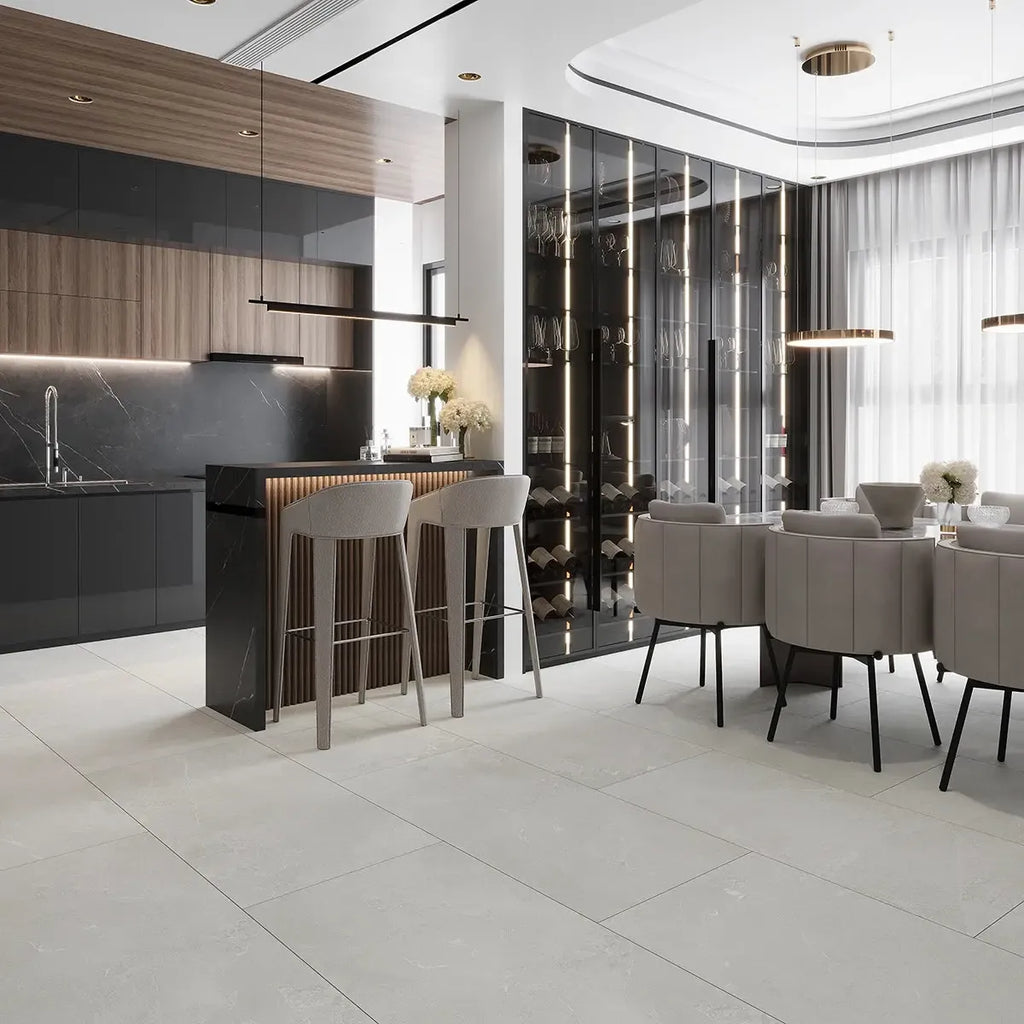 Hoover Gray Marble 24x48 Porcelain Tile | Tile Club