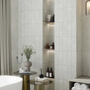 Hoover Gray Marble 4x12 Porcelain Tile Bathroom Wall