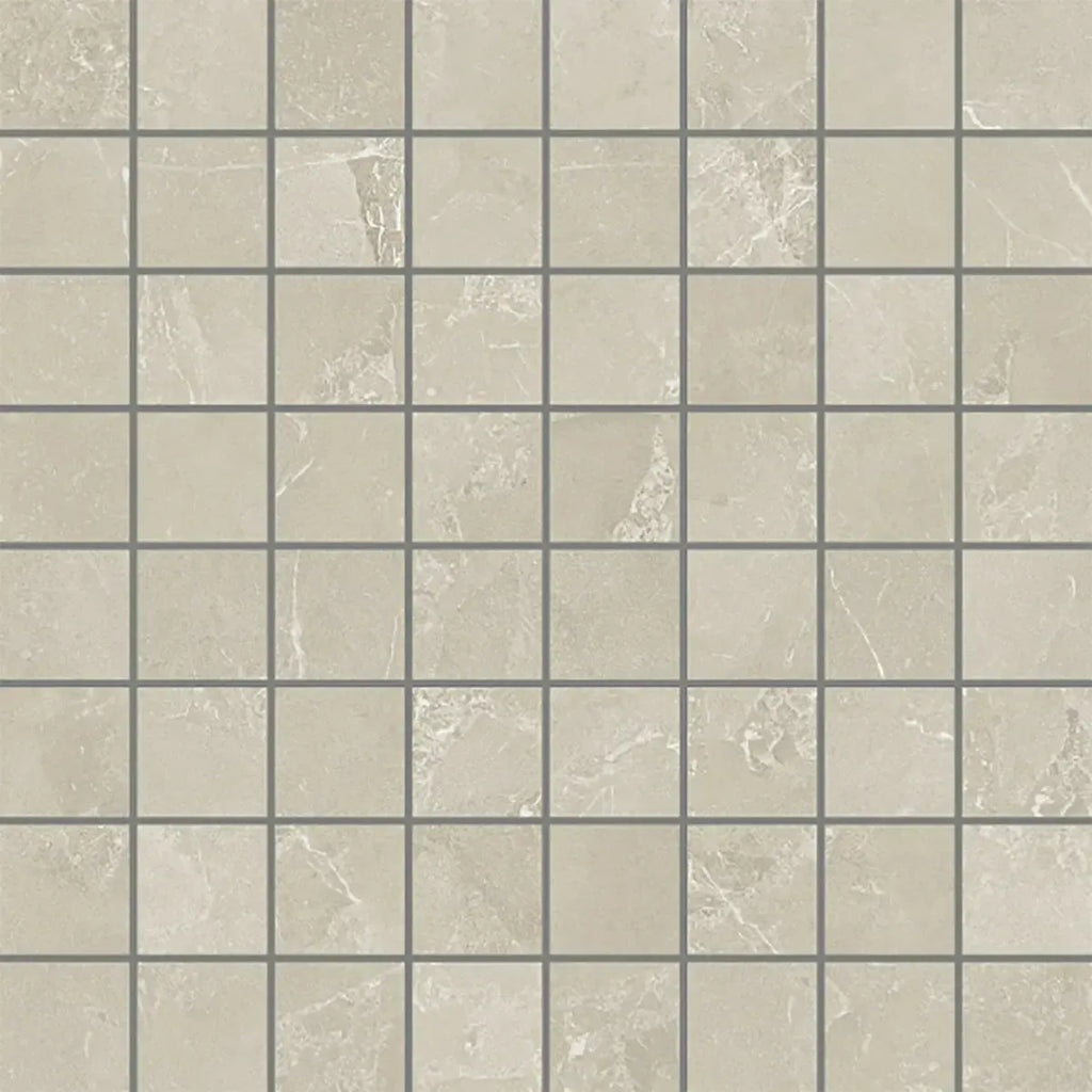 Hoover Ivory Marble 12x12 Porcelain Mosaic Tile