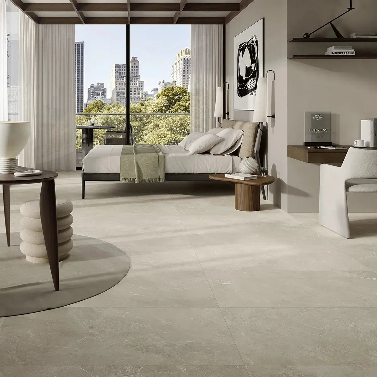 Hoover Ivory Marble 24x48 Porcelain Tile | Tile Club