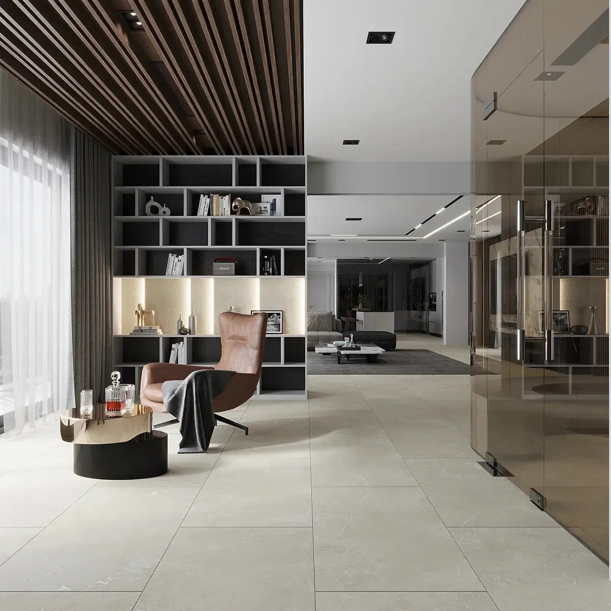 Hoover Ivory Marble 24x48 Porcelain Tile | Tile Club