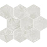Hoover White Marble 10x12 Porcelain Hexagon Mosaic Tile Sample