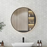 Hoover White Marble 10x12 Porcelain Hexagon Mosaic Tile