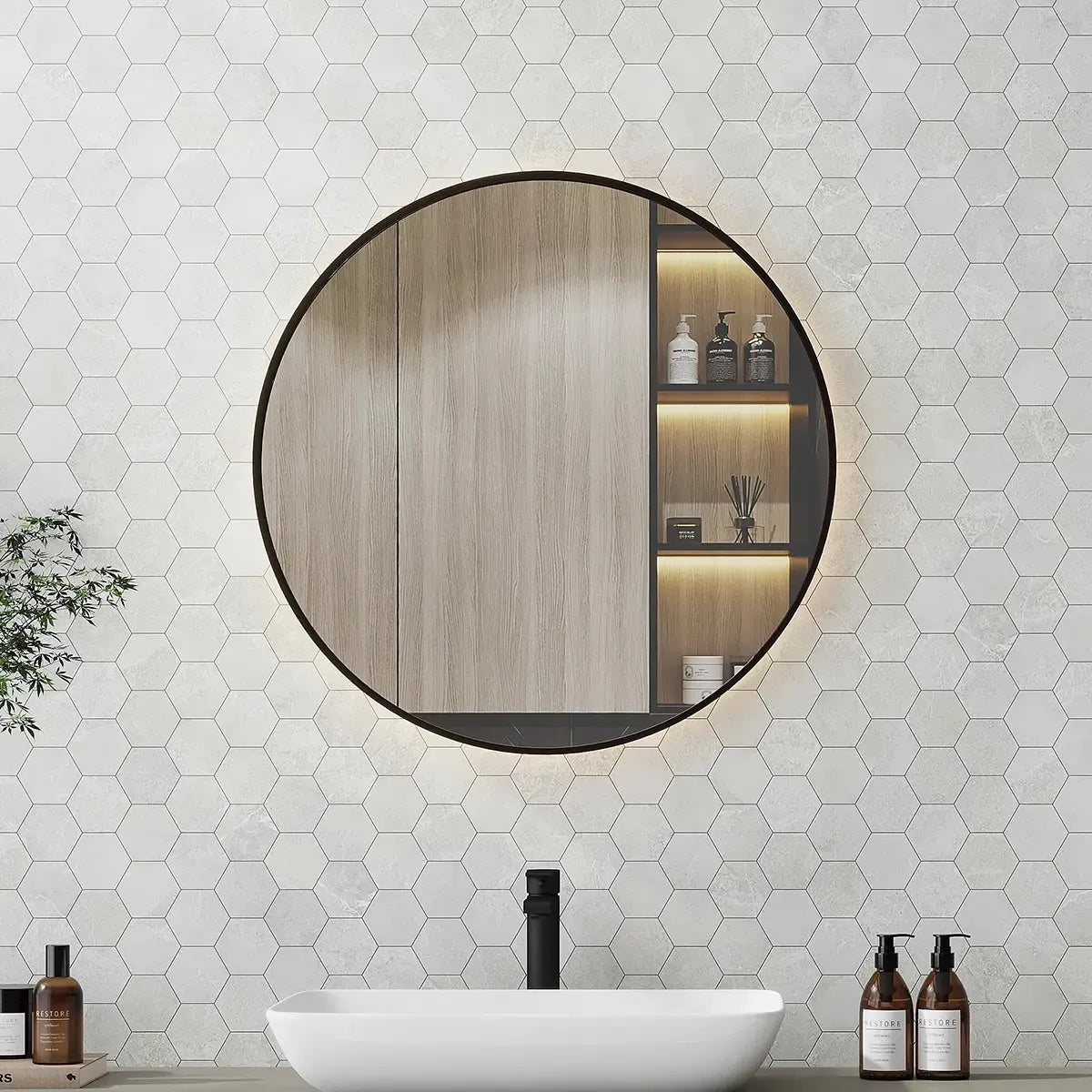 Hoover White Marble 10x12 Porcelain Hexagon Mosaic Tile Bathroom Wall Backsplash