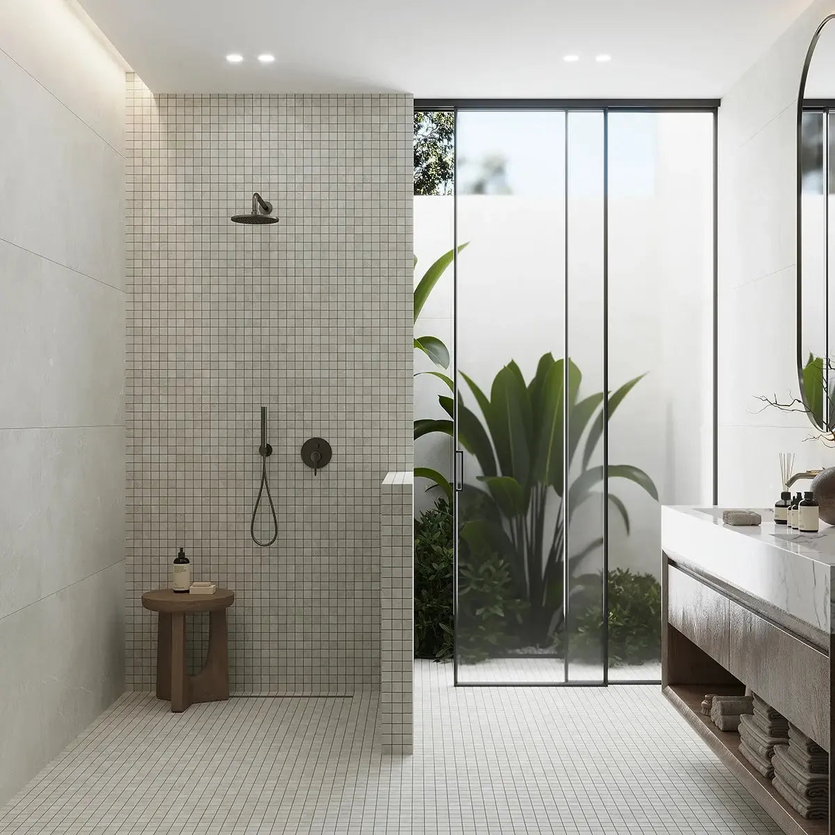 Hoover White Marble 12x12 Porcelain Mosaic Tile | Tile Club