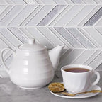 Chevron Glass Tile Backsplash
