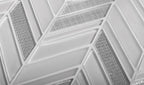 Ice White Chevron Glass Mosaic Tile | Tile Club
