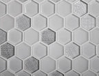 Ice White Hexagon Glass Mosaic Tile 3