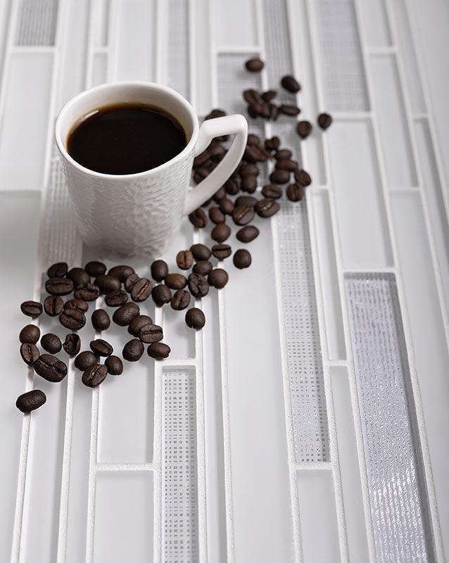 Linear Ice White Mosaic Tile|Tile Club